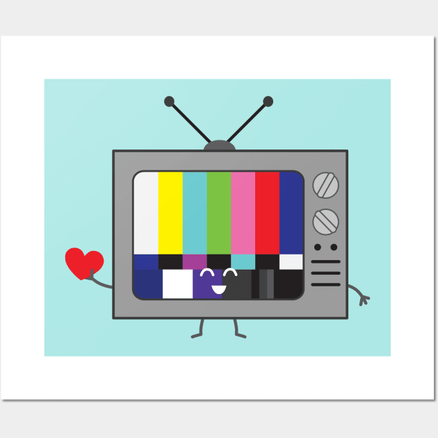 Retro TV | by queenie's cards Wall Art by queenie's cards